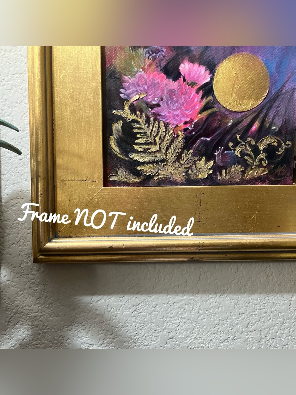 ORIGINAL floral still life painting morning garden art nature insect artwork USA